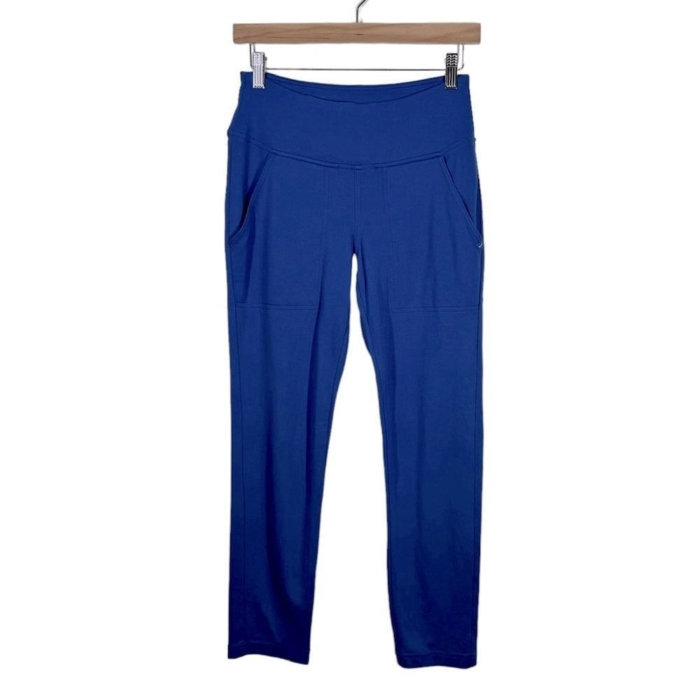 Jaanuu Women's Nurse Scrubs Pants XSP‎ Blue Slim Fit Stretch Comfort Pockets
